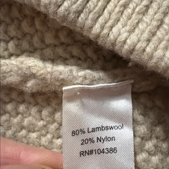 Garnet Hill Long Hoodie Duster Cardigan Wool Size Medium Cream - Picture 5 of 5